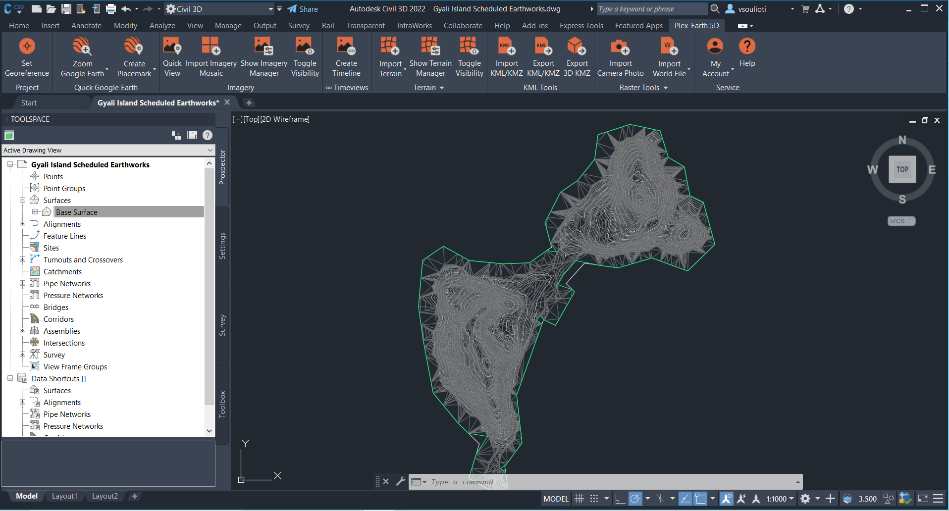 Autodesk Civil 3D Help  About Minimizing Flat Areas in a Surface