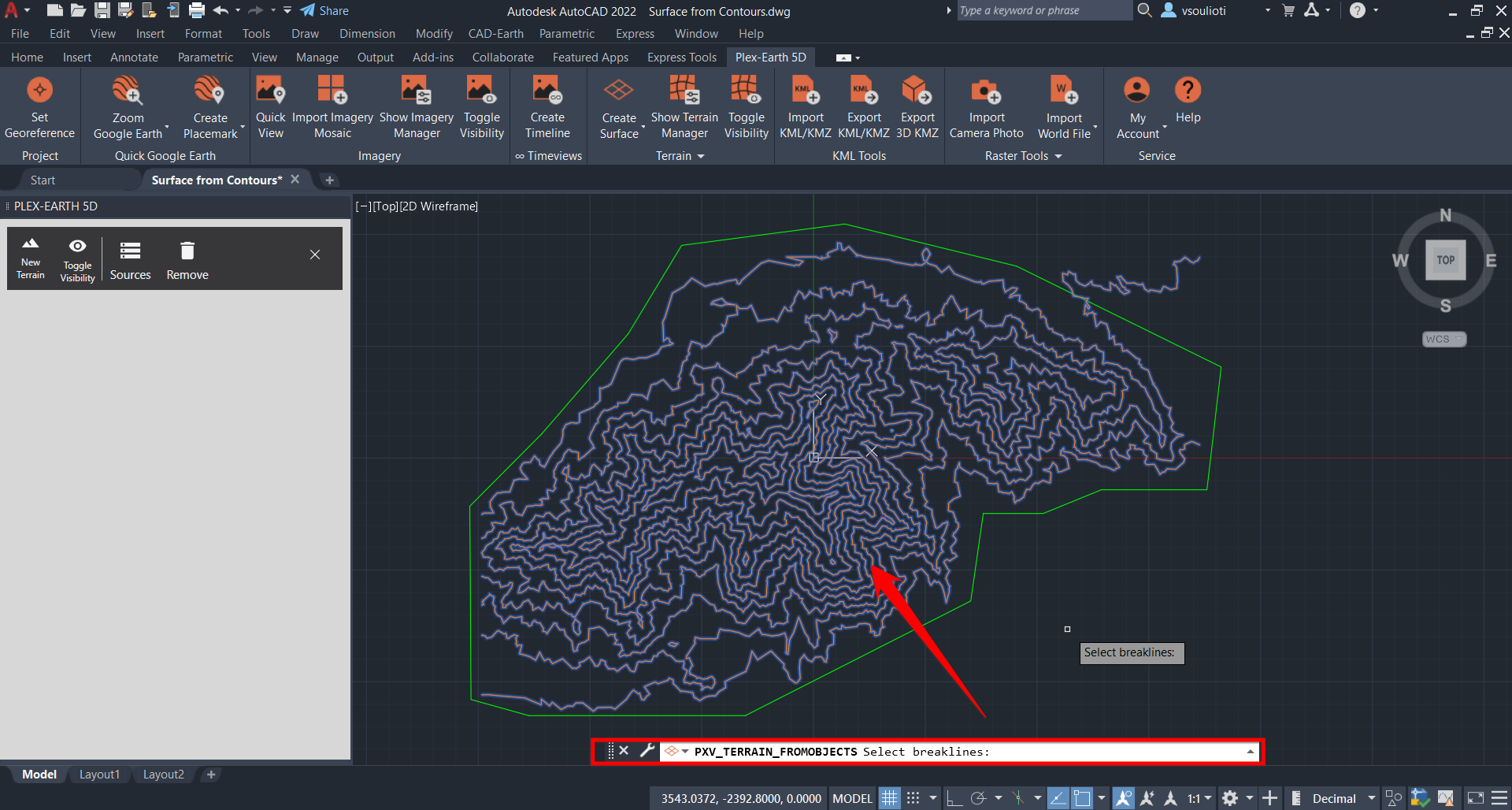 Lift 2D Contours