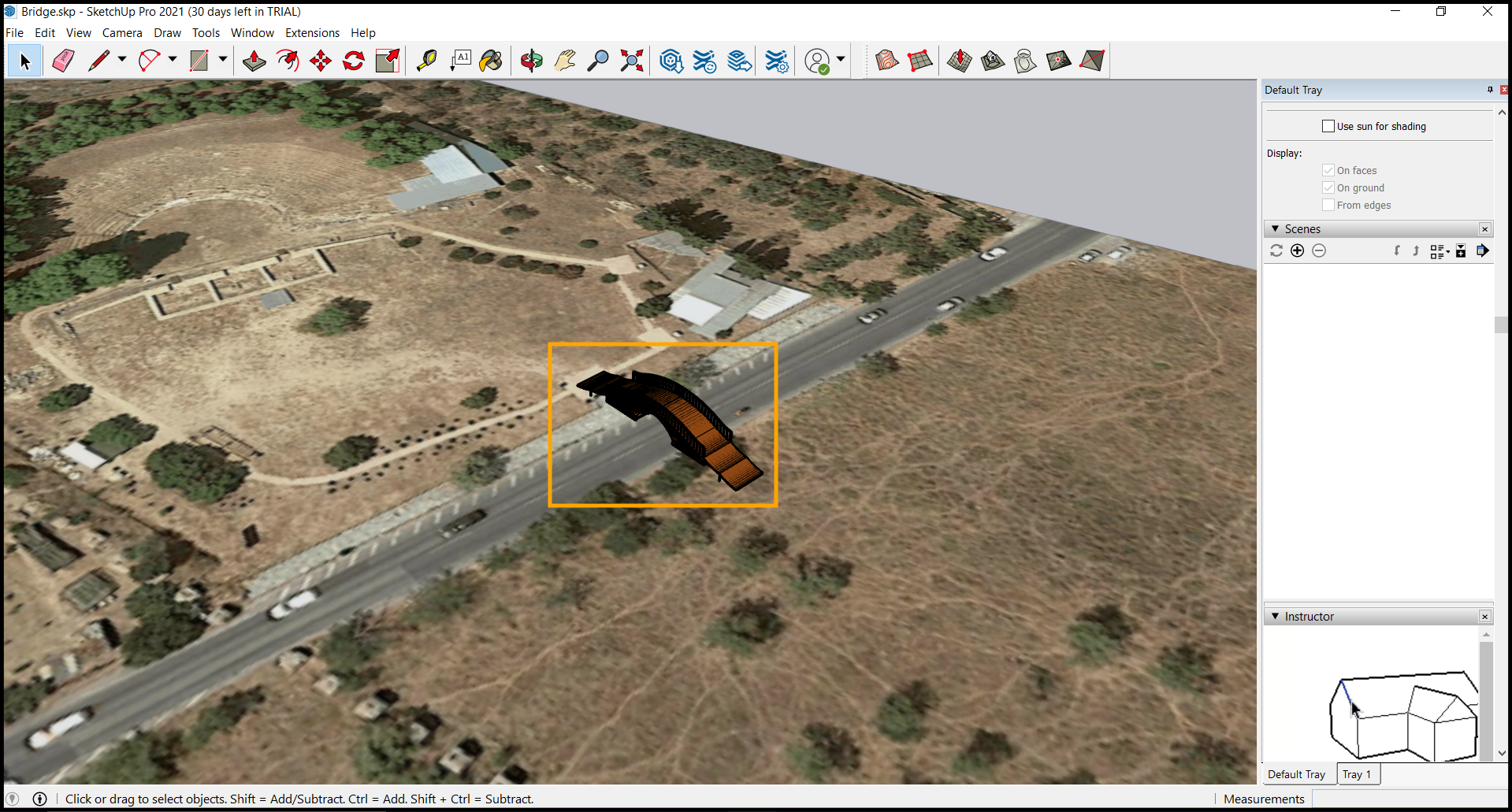 Scale satellite imagery in Sketchup