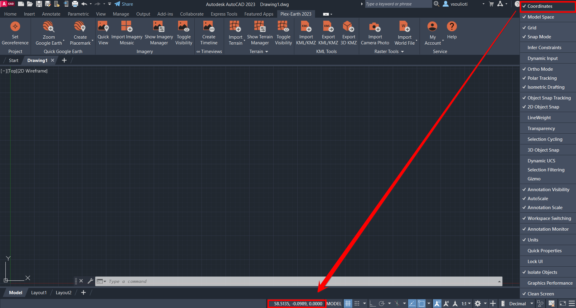 how-to-display-the-same-geographic-coordinates-in-autocad-and-google